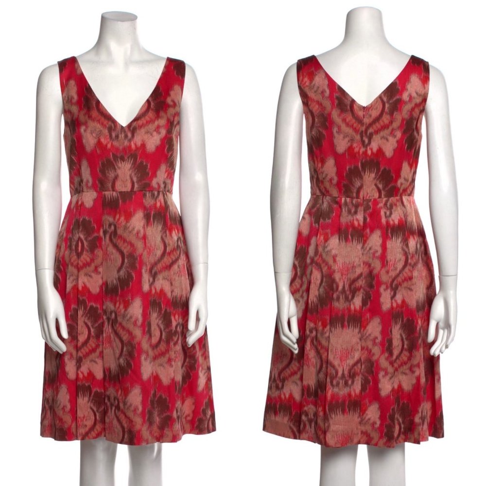 Tory Burch Silk Blend Watermelon Luau Dress 6 - Picture 2 of 10